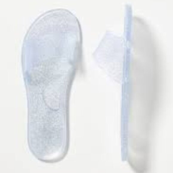 Anthropologie Shoes - Anthropologie Matisse Clear Jelly Slide Sandals w/ Multi-Colored Glitter